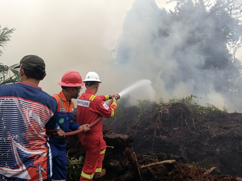 SKK Migas dan KKKS Sumbagut Turun Langsung Bantu Penanganan dan Pencegahan Karhutla di Riau