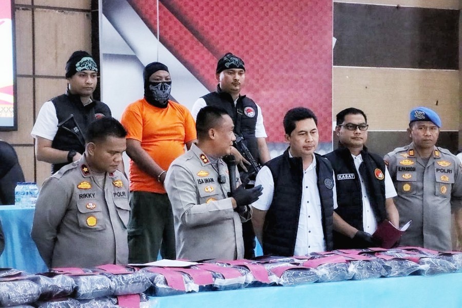 Polres Rohil Amankan Sabu 79 Kg, Modus Barang Haram Dibungkus Teh China