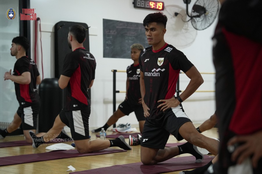 Jelang Laga 20 Maret, Sudah 24 Pemain Tiba di Sydney, Kluivert Langsung Bugarkan Pemain di Gym