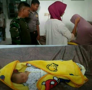 Warga Pangean Dihebohkan Dengan Penemuan Bayi Diteras Rumah Warga