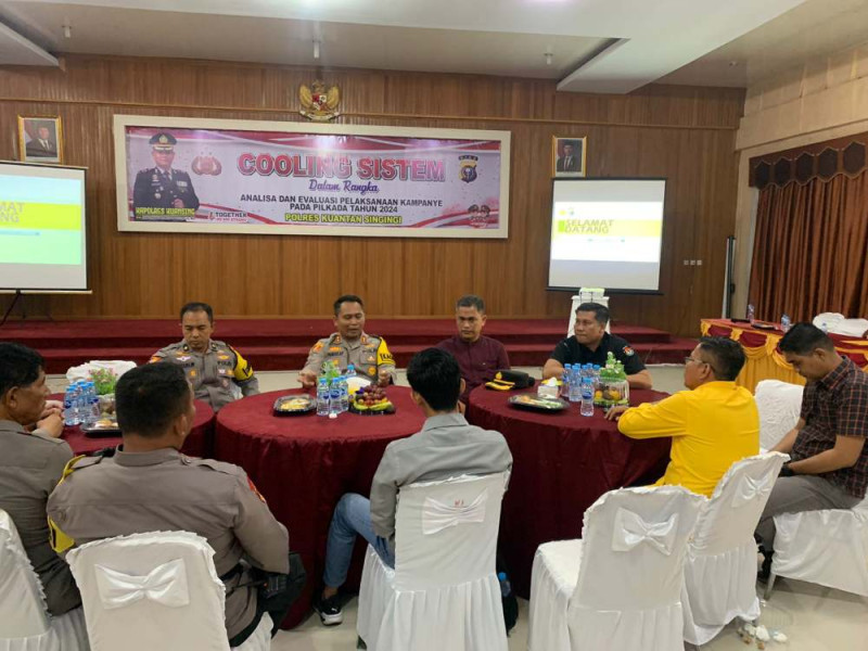 Polres Kuansing Gelar Rapat Analisa dan Evaluasi Kampanye Pilkada 2024