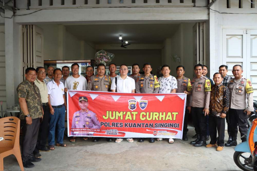 Jumat Curhat, Polres Kuansing Sampaikan Pesan Pilkada Damai ke Masyarakat Tionghoa