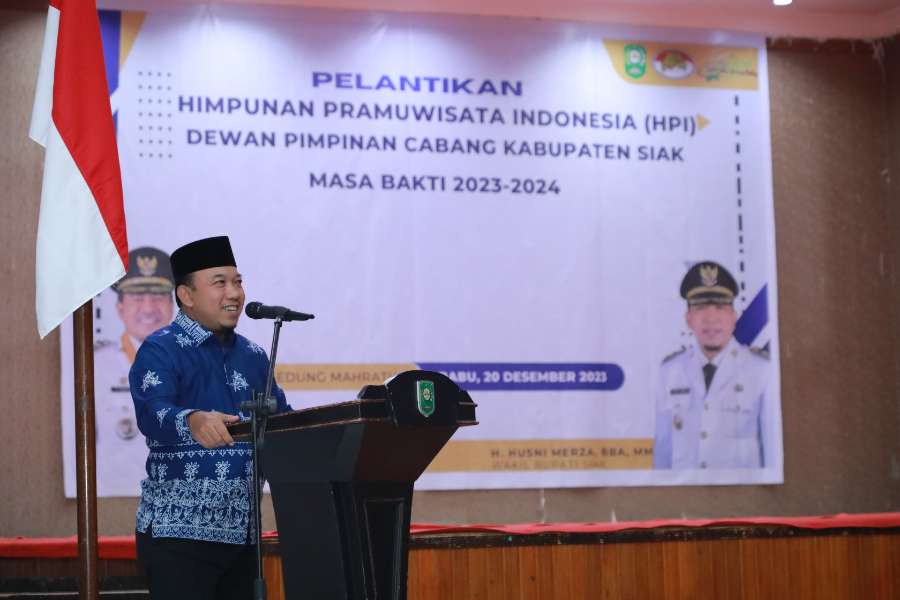 Himpunan Pramuwisata Indonesia Cabang Siak Resmi Terbentuk, Wabup Husni Promosi Libatkan Milenial