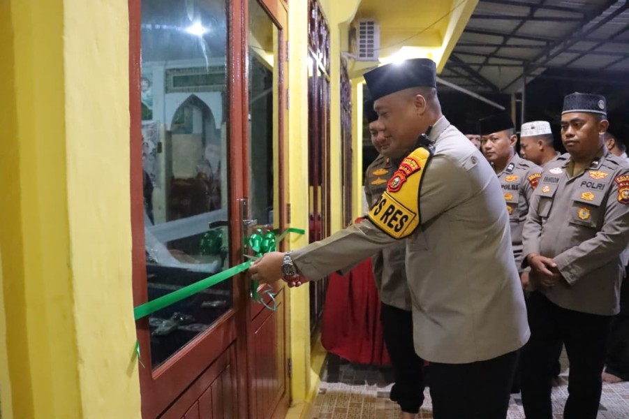 Kapolres Rohil Resmikan Masjid Polsek Bangko