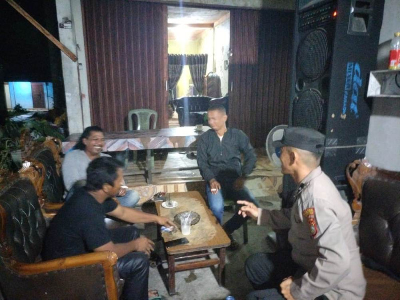 Polsek Tempuling Gelar Cooling System Malam Hari Pasca Pilkada 2024