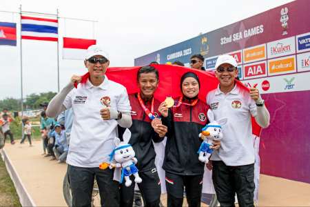 Balap Sepeda MTB Indonesia Lampaui Target Emas di SEA Games Kamboja