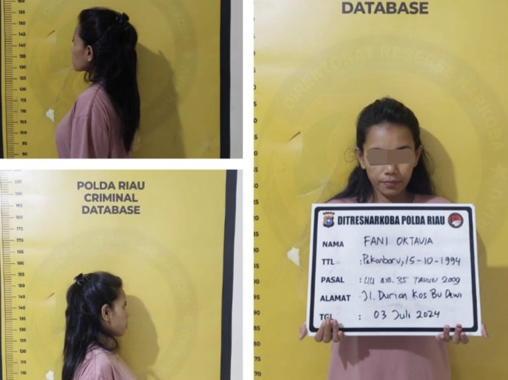 Hendak Edarkan Narkotika di Tempat Hiburan Malam, Ibu Hamil di Pekanbaru Ditangkap Polisi