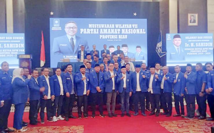 Sahidin Resmi Nahkodai DPW PAN Riau, Ini Pesan Ketum Zulkifli Hasan