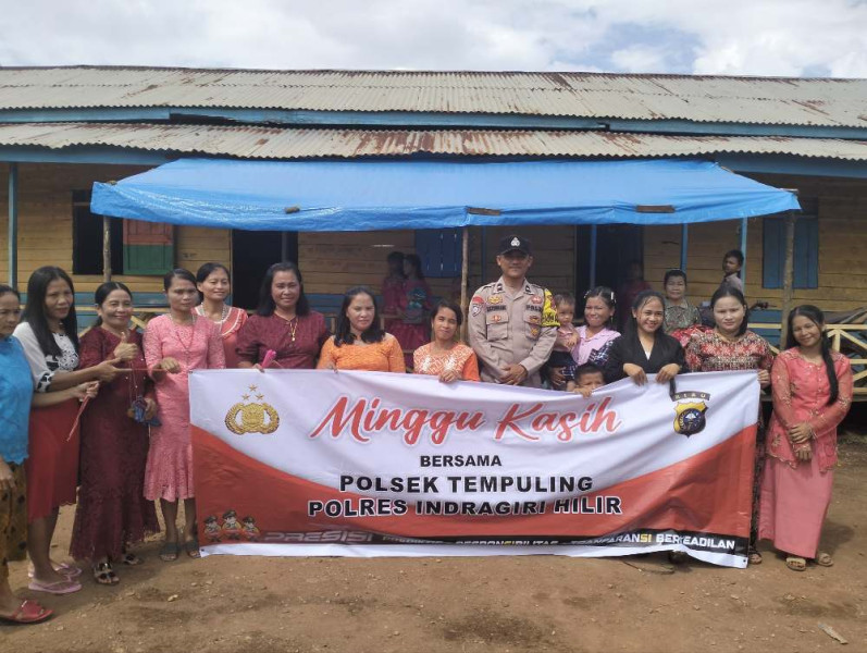 Polsek Tempuling Gelar Kegiatan Minggu Kasih di Gereja Bethesda, Sampaikan Pesan Damai Pasca Pilkada 2024