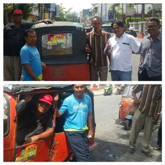 Pilgubri 2018, Komunitas Supir Bajai Pekanbaru Siap Menangkan LE 