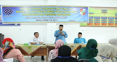 Disnaker Pekanbaru Gelar Pelatihan Wirausaha Baru