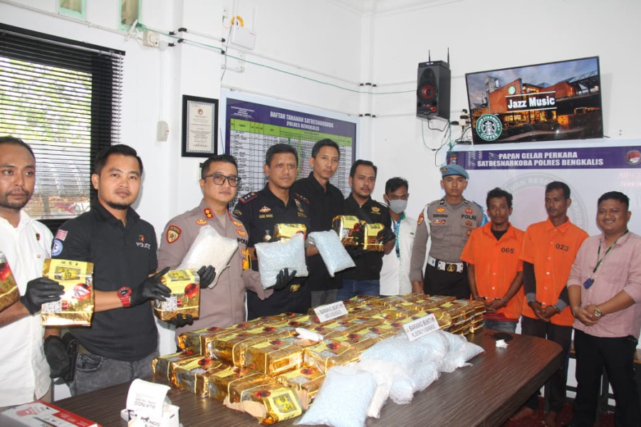 Kejar-kejaran Bak Film Action, Polres Bengkalis Gagalkan Penyelundupan 90 Kg Sabu dari Malaysia