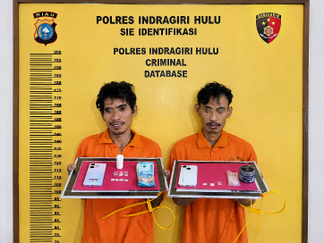 Jaringan Terungkap! 2 Pengedar di Desa Talang Sukamaju Inhu Diamankan Polisi