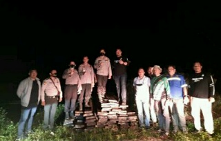 Polres Inhu Amankan Kayu Ilegal Loging Puluhan Kubik