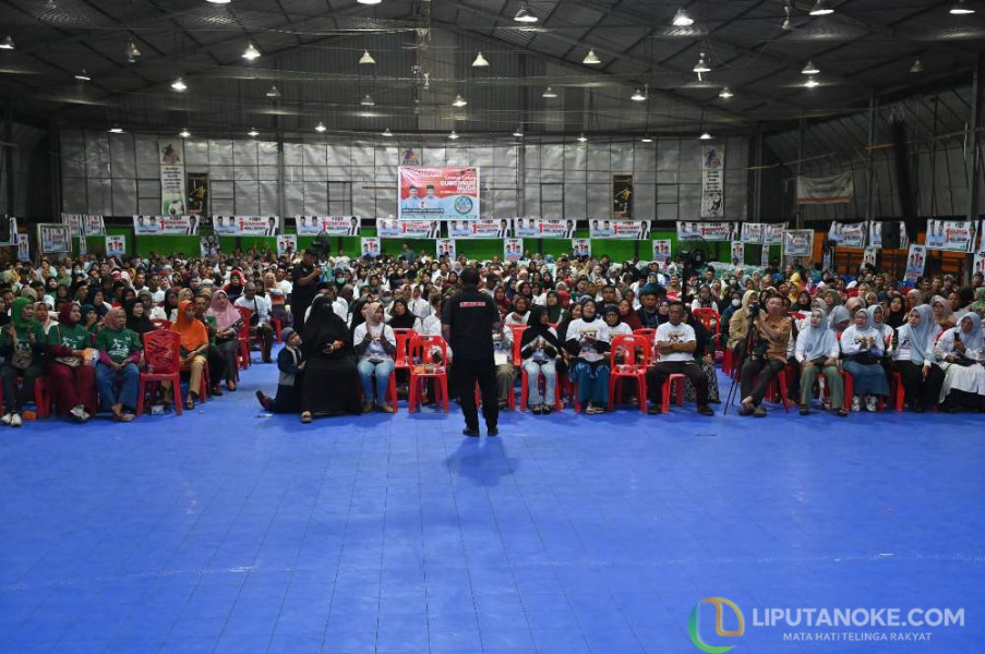 Akhiri Kampanye di Kepulauan Meranti, Cagubri Abdul Wahid disambut Ribuan Warga