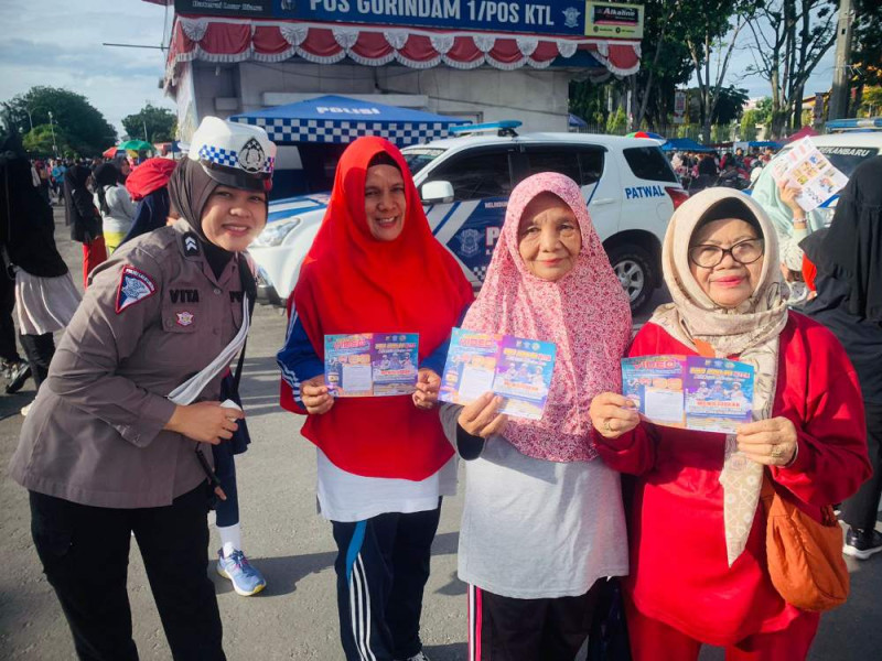 Satlantas Polresta Pekanbaru Sosialiasi Lomba Konten Lalu Lintas di Kawasan CFD