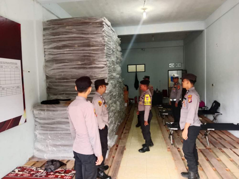 Polres Kuansing Lakukan Pengamanan Gudang Logistik KPU
