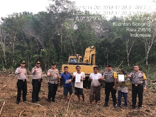 Polres Kuansing Apresiasi Masyarakat Garap Lahan Tanpa Membakar