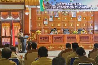 Hari Pertama Bertugas di Siak, Indra Agus Silaturahmi dengan Forkompimda & Jajaran Pemerintahan