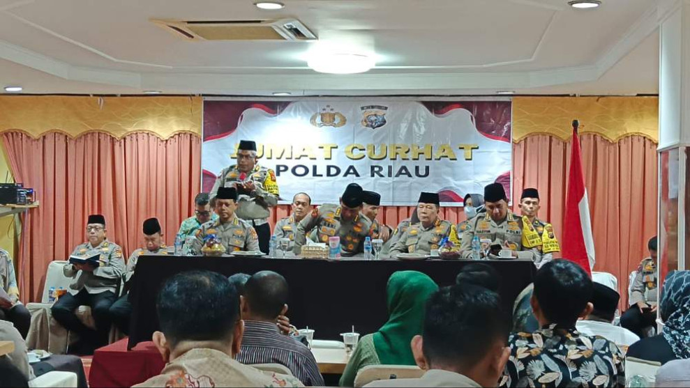 Jumat Curhat, Ditlantas Polda Riau Sambangi Masyarakat Kecamatan Lima Puluh Kota