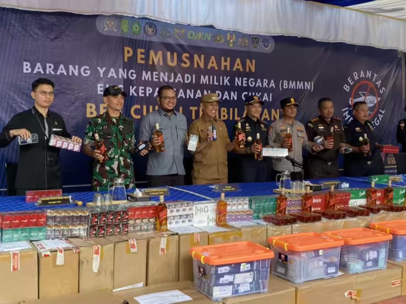 BC Tembilahan Musnahkan Barang Ilegal Senilai Rp 8,3 Miliar Lebih