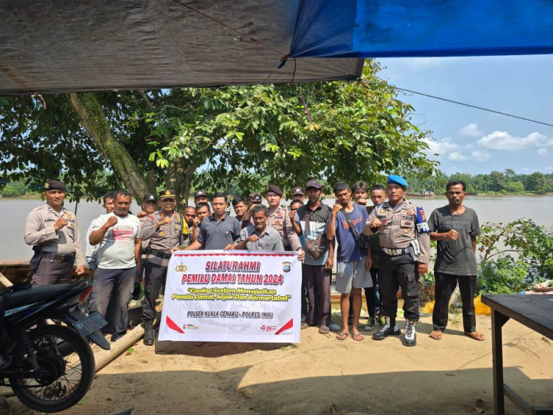 Kapolsek Kuala Cenaku Ingatkan Nelayan Waspada Buaya dan Berpartisipasi di Pilkada