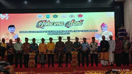 Gubernur Riau Hadiri Acara Puncak Dharma Santi Hari Suci Nyepi Tahun Baru Saka 1945/2023