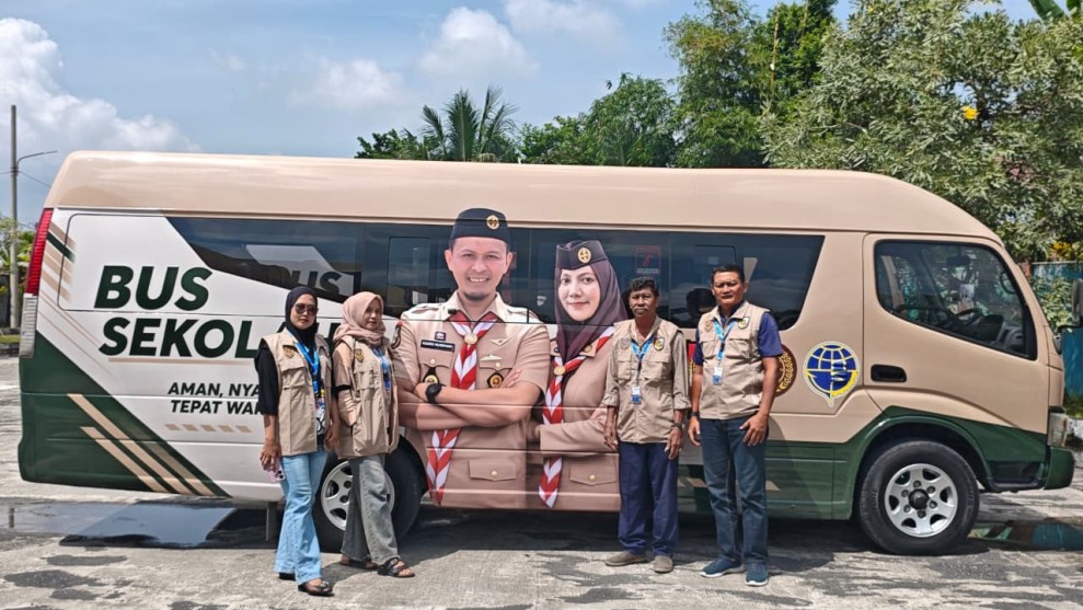 Hari Pertama Masuk Sekolah, Pemko Pekanbaru Operasikan Bus Sekolah Gratis