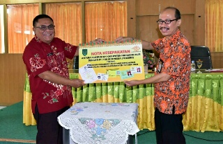 BKPSDM Inhil Gelar Sosialisasi dan Perjanjian Kerjasama Dengan PT Pos Cabang Tembilahan