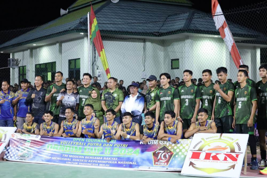 IKN Dusun Penyengat Sungai Apit Raih Juara 1 Putra Final Voli Dandim Cup II 2024
