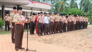 Bupati Inhil Lepas Kontingen Rainas XI Kwarcab Inhil