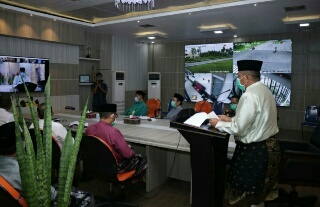 Bupati Siak Rapat Paripurna Melalui Video Conference Bahas LKPJ 