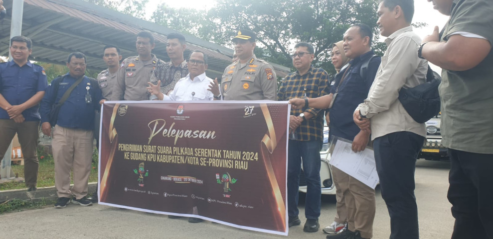 Sebagian Surat Suara Pilkada 2024 Riau Sudah Tiba di Kabupaten dan Kota