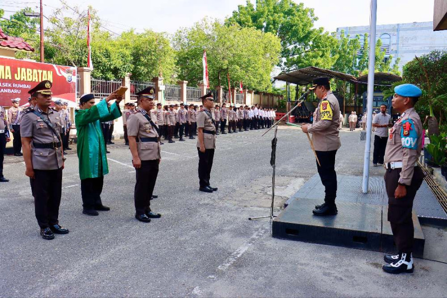 Dua Kapolsek di Pekanbaru Diganti, Ini Pesan Penting Kapolresta Kombes Jeki