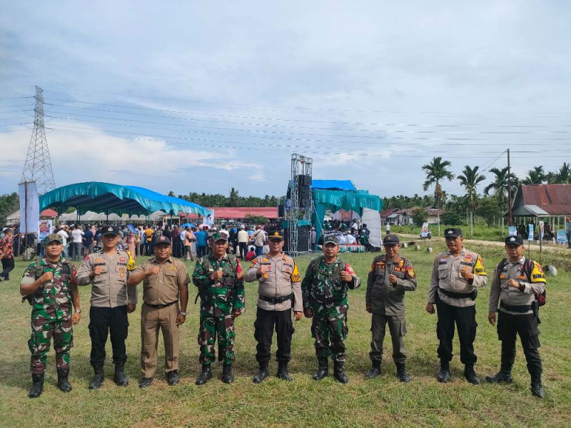 Polsek Tempuling Lakukan Pengamanan Dukung Jalannya Kampanye Calon Gubernur Riau
