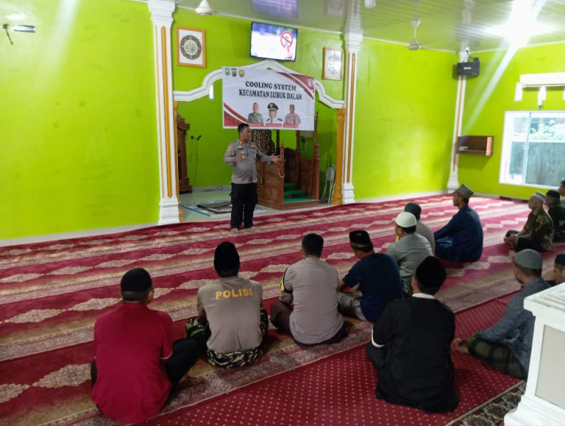 Polsek Lubuk Dalam Lakukan Himbauan Kamtibmas di Masjid Al Mubin