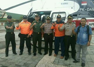 Wakapolres, Dandim & Kepala BPBD Inhil Lakukan Patroli Udara Pantau Titik Api