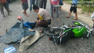 Pemuda Inuman Tergeletak Bersimbah Darah Akibat Tabrak Lari 