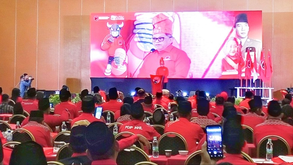 Hasto Kristiyanto Buka Konferda dan Konfercab PDI-P se Riau