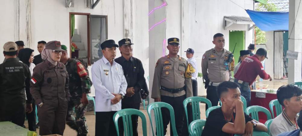 Kapolsek Tempuling Bersama Pj Bupati dan Forkopimda Tinjau Pelaksanaan Pilkada