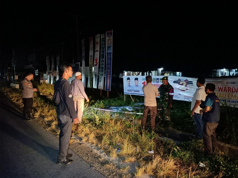 Jaga Kamtibmas Jelang Pilkada, Polsek Kunto Darussalam Gelar Patroli Gabungan