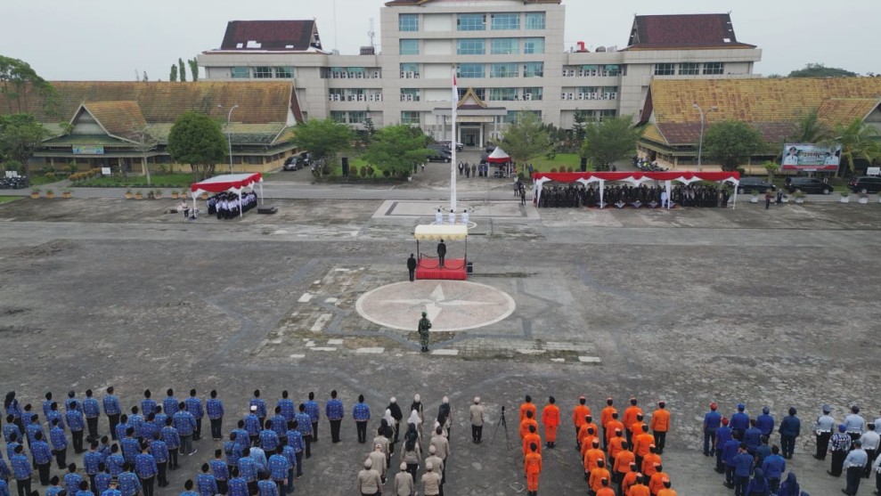 Bupati Herman Pimpin Upacara Hari Lahir Pancasila di Inhil