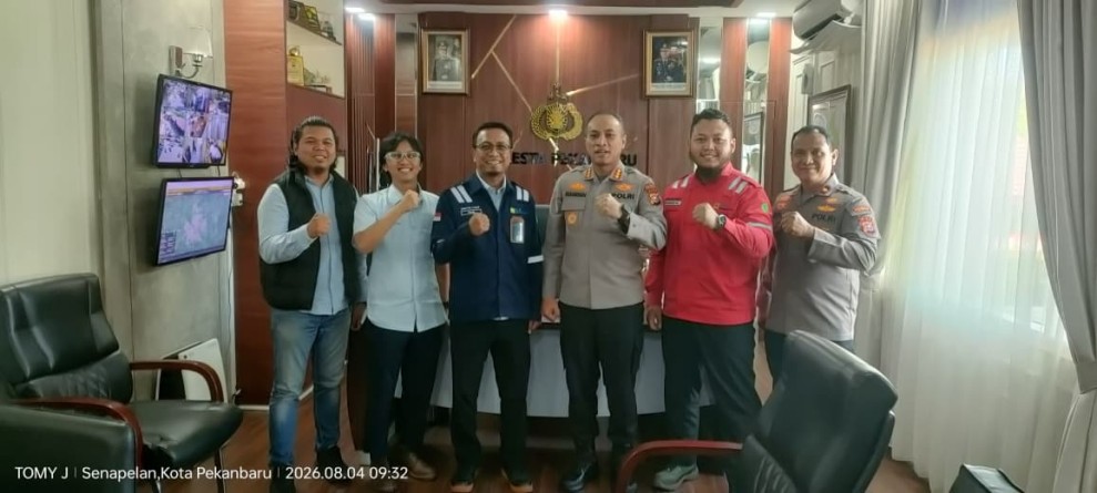 Semarak HUT ke-81 RI,  Sambangi Polresta Pekanbaru  PLN NP Power UP Tenayan  Perkuat Koordinasi