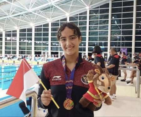 Masniari Wolf, Si Cantik Penyumbang Emas Pertama Cabang Renang untuk Tim Merah Putih