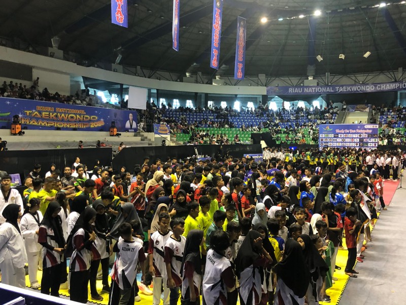 Riau National Taekwondo Championship 2026 Resmi Digelar, 1.789 Atlet Ramaikan GOR Pekanbaru