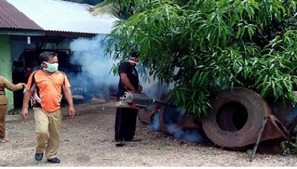 Dinkes Kuansing Lakukan Fogging di Lubuk Jambi