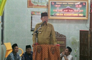 Bupati Inhil Hadiri Maulid Nabi di Desa Lubuk Besar