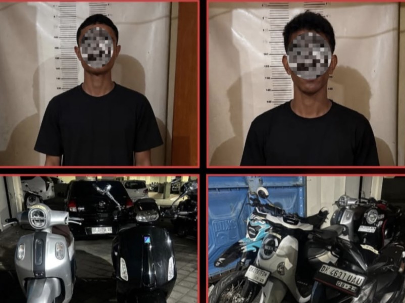 Modus Debt Collector Palsu, Tim Resmob Polda Bali Ringkus 2 Pelaku Pencurian Motor di Denpasar