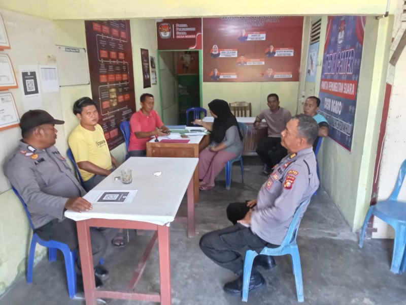 Polsek Ujung Batu Ajak Ketua PPS Desa Ngaso Sukseskan Pilkada 2024