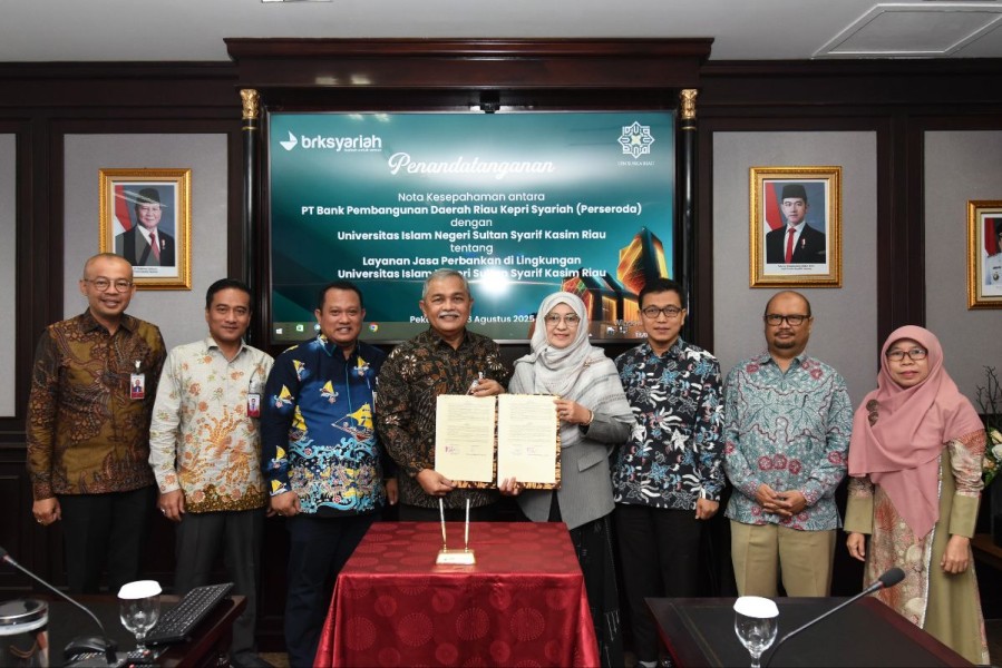 Wujudkan Sistem Keuangan Syariah di Kampus, BRK Syariah Gandeng UIN SUSKA Riau